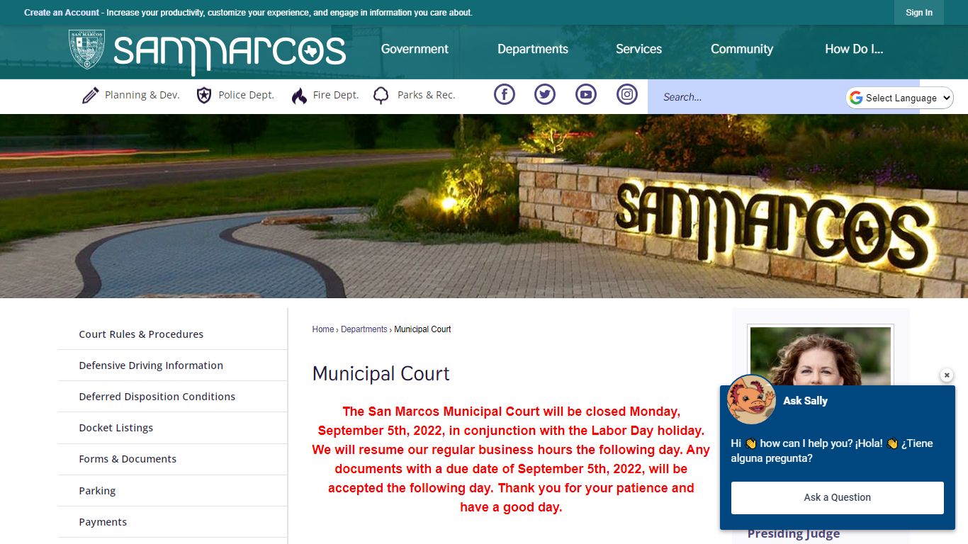 Municipal Court | City of San Marcos, TX